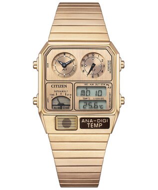 CITIZEN 【レトロなアナデジ限定モデル】Metallic ANA-DIGI TEMP（メタリック アナデジテンプ）JG2101-51H ゴールド