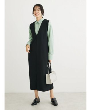 Green Parks ２ｗａｙ　洗えて着回せるジャンスカ Black