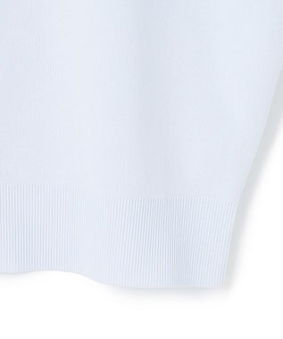 BEIGE， 【洗える】LAURA / クルーネックボタンニットトップス Sax