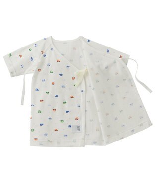 MIKI HOUSE HOT BISCUITS 肌着セット 通年用(総柄) ブルー