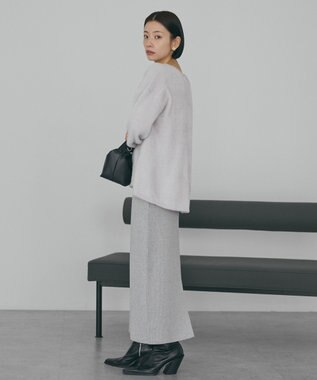 AMERICAN HOLIC バイパチリブニットタイトスカート Gray Mixture