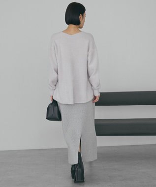 AMERICAN HOLIC バイパチリブニットタイトスカート Gray Mixture