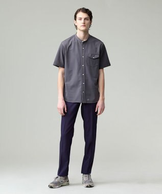 J.PRESS MEN 驚異的な機能性！【接触冷感 / UVカット / ストレッチ / 高通気性 / 防シワ】【MECHANICAL】ジャージーバンドカラー シャツ グレー系