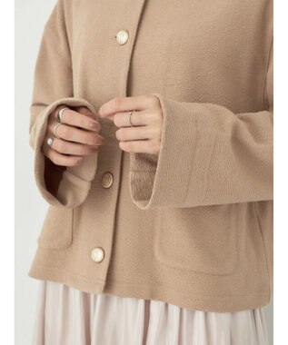earth music&ecology 金釦スラブカーディガン Beige
