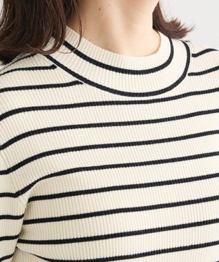 Green Parks 袖口金釦リブニットプルオーバー Border