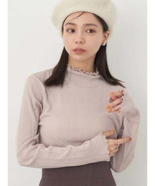 earth music&ecology コットンシアータートルネックプルオーバー