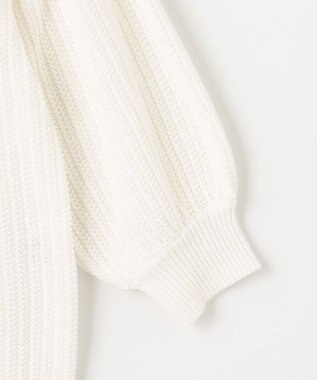 組曲 S 【洗える】CHAIギャザースリーブ ニット アイボリー系