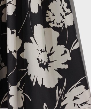 GRACE CONTINENTAL バイカラーボタニカルドレス ブラック