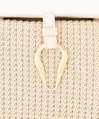 ANY SIS 雑材コンビハンドルバッグ アイボリー