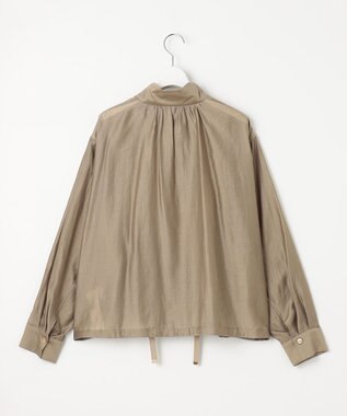 自由区 【洗える・XSサイズあり】スタンドカラーシアー ブルゾン ベージュ系