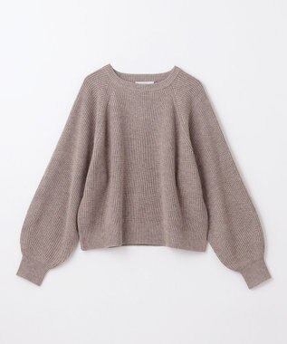 ANY 【洗濯機可】ウールブレンドクロップドニット モカ