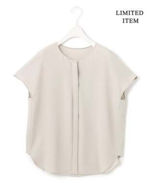 ICB L 【WEB限定・洗える】BackSatinGeorgette ブラウス ベージュ系