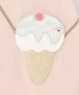 ANY KIDS 接触冷感ポシェットTシャツ ピンク×アイス