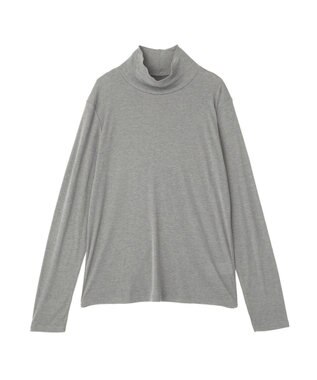 Green Parks シアーリブタートルプルオーバー Gray