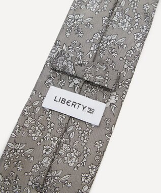 LIBERTY. サマー ブルームス ジャカード シルクタイ グレー