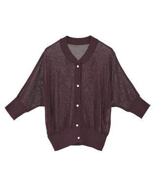 earth music&ecology 【接触冷感】シアードルマンカーディガン Brown