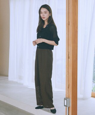 earth music&ecology 【接触冷感】シアードルマンカーディガン Black