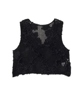 AMERICAN HOLIC 【選べる丈】Ｖネックレースベスト Black