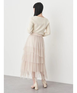 earth music&ecology ランダムリブパールニットプルオーバー Off White