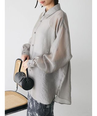 Green Parks ショルダースリット２ＷＡＹシャツ Gray