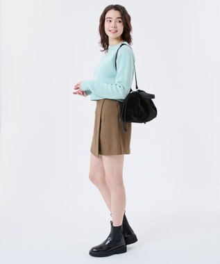 LeSportsac FUR DRAWSTRING TOTE/ブラックフラッフィーファー ブラックフラッフィーファー