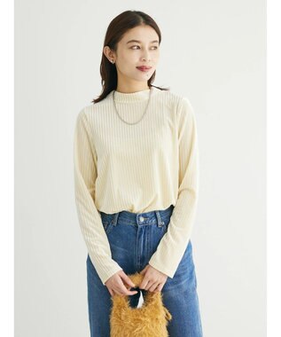 Green Parks ・ＳＵＧＡＲ　ＳＰＯＯＮ　ベロアストライプハイネック Ivory