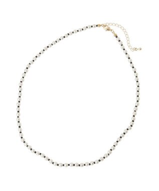 Green Parks ・ＨＡＬＦ　ＴＩＭＥ　パール＆カラービーズネックレス Black