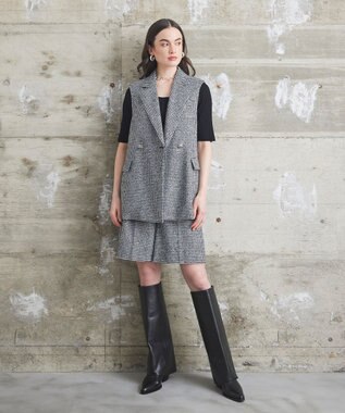 GRACE CONTINENTAL 千鳥ウールハーフパンツ