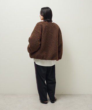 Green Parks Ｖネックボアカーディジャケット Brown