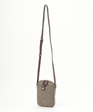 LA BAGAGERIE グリッドキルティングミニショルダー グレージュ