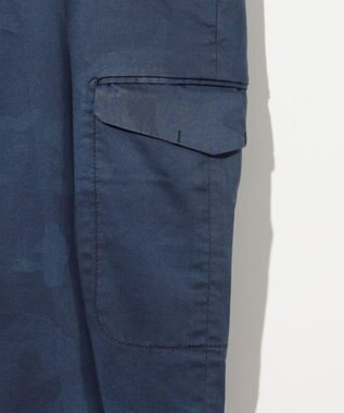 JOSEPH ABBOUD 【イタリア素材/製品染め/ウエストも伸びる!】迷彩ガーメンドダイ パンツ ダルブルー系7