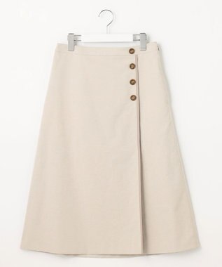 J.PRESS LADIES 【洗える・吸水速乾・接触冷感】リネンツイル スカート アイボリー系