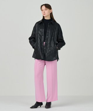 GRACE CONTINENTAL オーバーサイズキルトジャケット ブラック