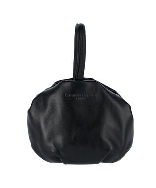 tsumori chisato CARRY ラムギャザー ワンハンドル 手提げ ハンドバッグ ブラック