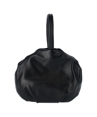 tsumori chisato CARRY ラムギャザー ワンハンドル 手提げ ハンドバッグ ブラック