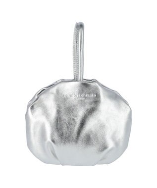 tsumori chisato CARRY ラムギャザー ワンハンドル 手提げ ハンドバッグ シルバー