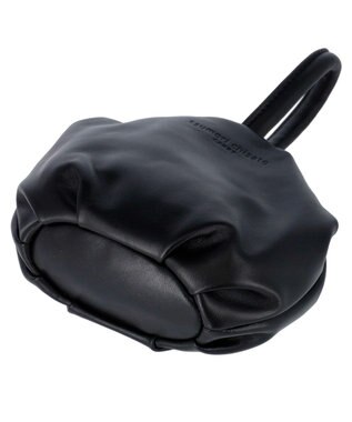 tsumori chisato CARRY ラムギャザー ワンハンドル 手提げ ハンドバッグ ブラック