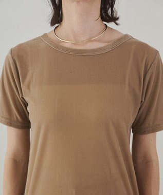 WEGO 【ANGIE VINTAGE】シアーベロアTシャツ ベージュ