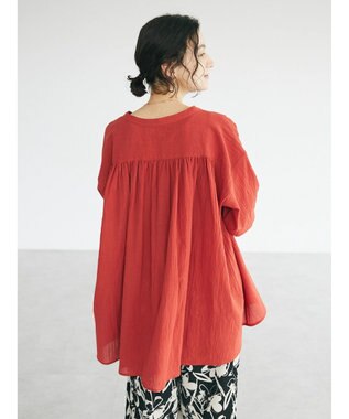 CRAFT STANDARD BOUTIQUE ジョーゼットスキッパーシャツ Red