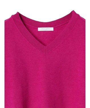 Green Parks もちやわ　Ｖネック前後差プルオーバー Pink