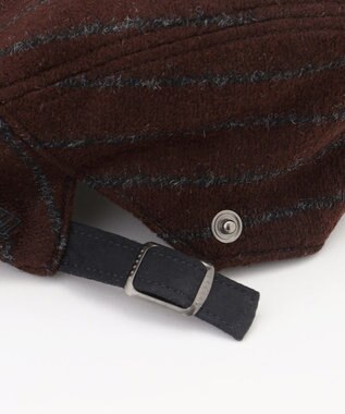 JOSEPH ABBOUD 【サイズ調整可】ワイドチョークストライプハンチング ダークブラウン系2