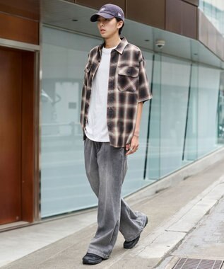 WEGO イージーバギーフレアデニムスラックス デニムブラック