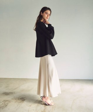 GRACE CONTINENTAL タックカットトップ ブラック