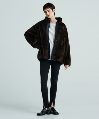 uncrave 【洗える】スムースニット レギンス（uncrave WHITE） ブラック