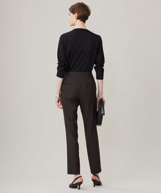 ICB 【洗える】プロヴィスウールツイル スティックパンツ チャコール系