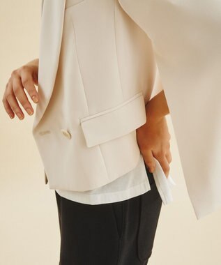 GRACE CONTINENTAL ミリタリーショートジャケット ベージュ