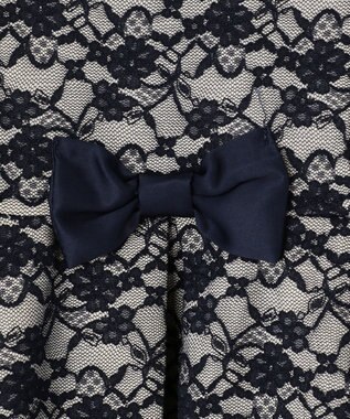 ANY KIDS レースボンディング ワンピース ネイビー系バイカラー