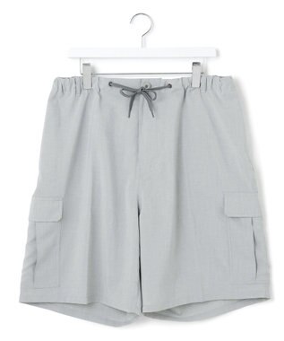 J.PRESS YORK STREET 【UNISEX】リネンライクイージーカーゴ ハーフパンツ ライトグレー系