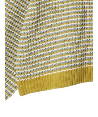 earth music&ecology マットベロアモールプルオーバー Border Yellow