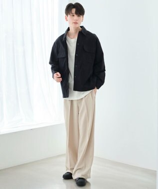 WEGO 【ユニセックス着用ITEM/SMLサイズ展開】バギースラックス ライトベージュ